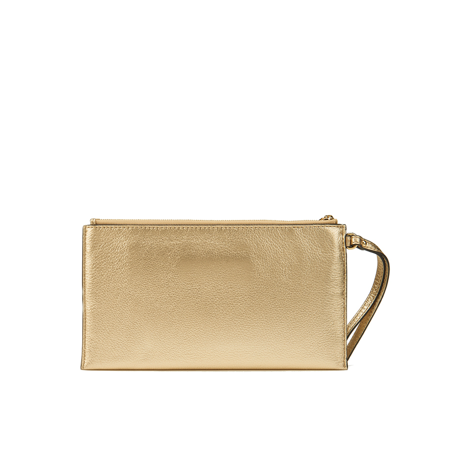 MICHAEL MICHAEL KORS Women's Bedford Large Zip Clutch Bag - Pale Gold