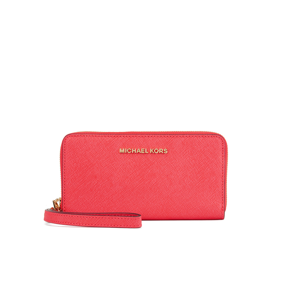MICHAEL MICHAEL KORS Women s Jet Set Phone Purse Coral Reef
