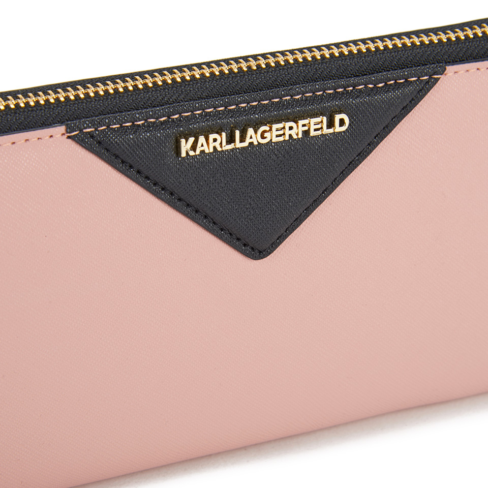 Karl Lagerfeld Women's K/Klassik Zip Around Purse - Misty Rose
