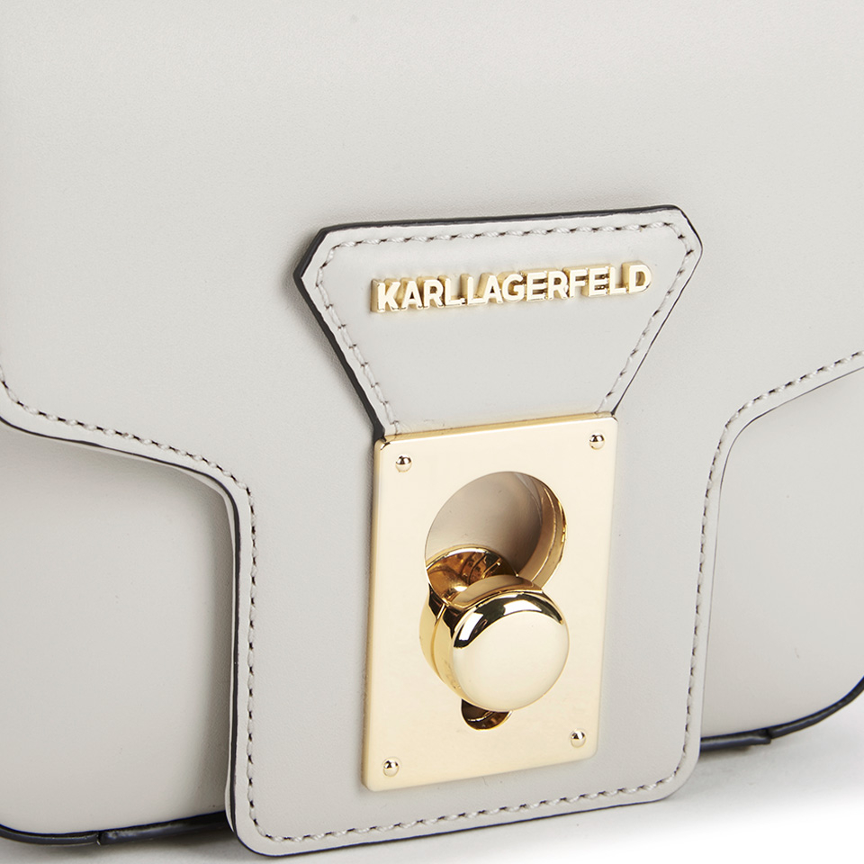 Karl Lagerfeld Women's K/Pin Closure Crossbody Bag - Yoghurt