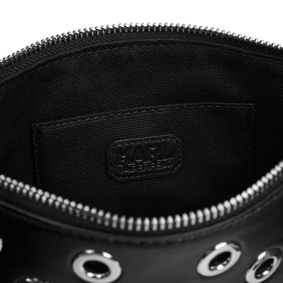 Karl Lagerfeld Women's K/Private Eyelets Clutch Bag - Black