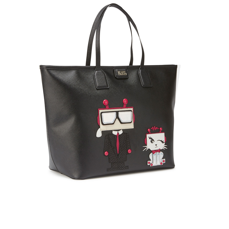 Karl Lagerfeld Women's K/Robot Shopper Karl & Choupette Bag - Black
