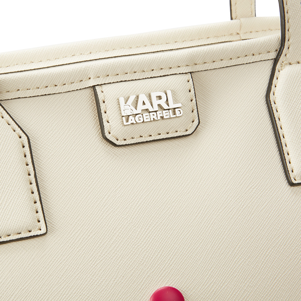 Karl Lagerfeld Women's K/Robot Shopper Karl & Choupette Bag - Cream