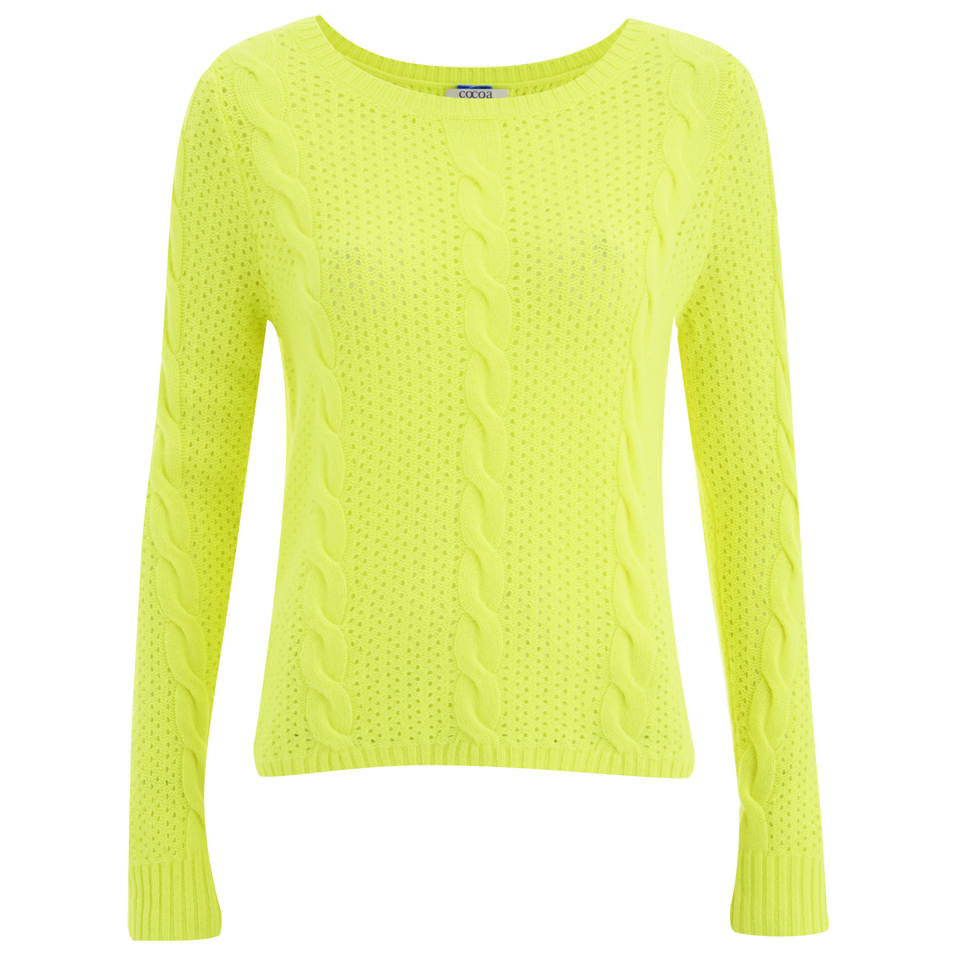 Cocoa Cashmere Women s Neon Jumper Yellow Coggles