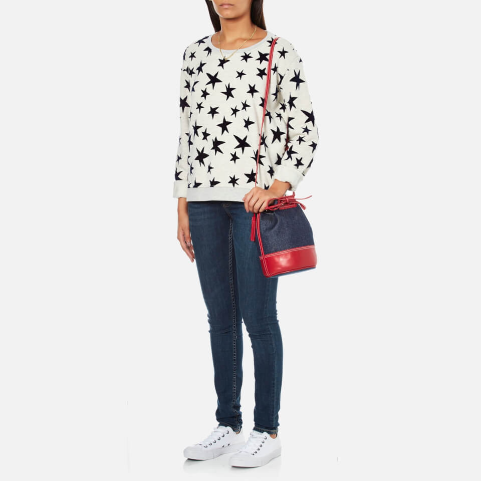 Vanessa Bruno Athe Women s Ernest Bucket Bag Denim Red