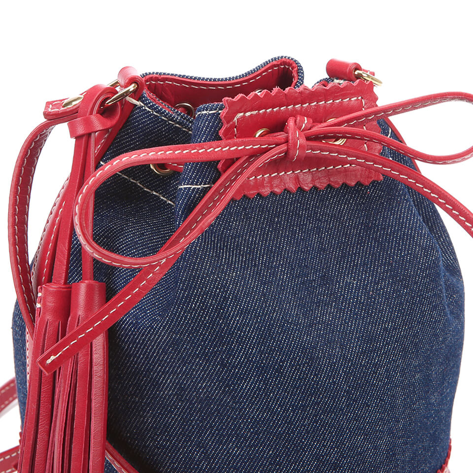 Vanessa Bruno Athe Women's Ernest Bucket Bag - Denim/Red