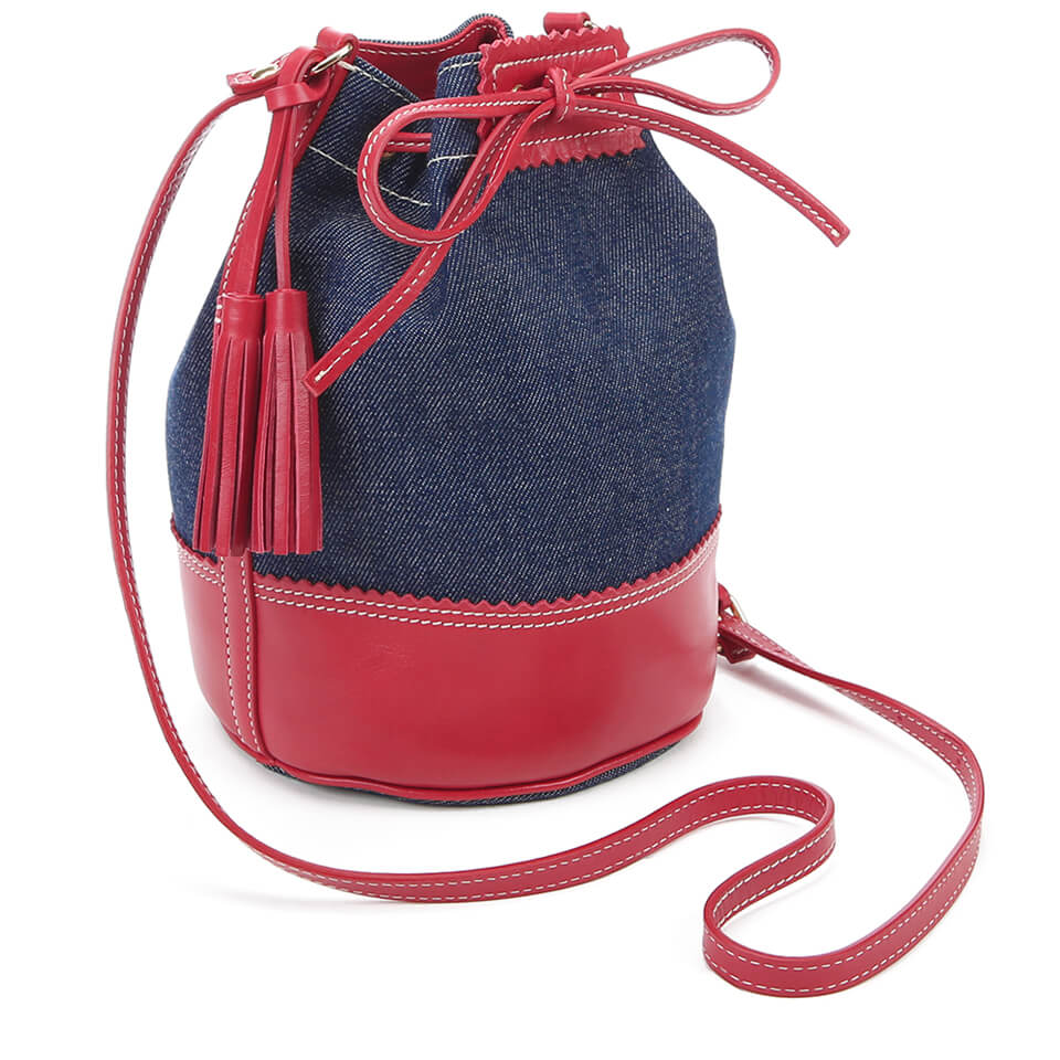 Vanessa Bruno Athe Women's Ernest Bucket Bag - Denim/Red