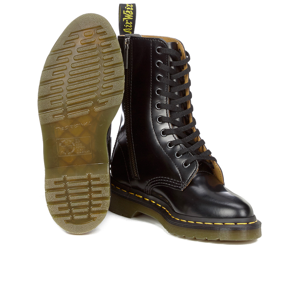 Dr. Martens Women s Alix Lace Up Boots Black Polished Smooth Allsole
