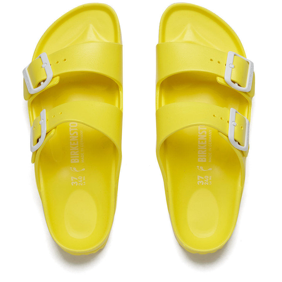 Birkenstock Women s Arizona Slim Fit Double Strap Sandals Neon Yellow Allsole