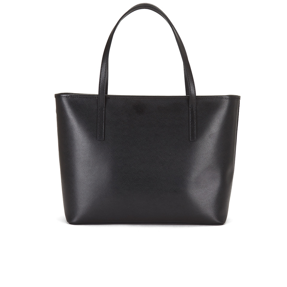 Ted Baker Women s Biancaa Bow Detail Crosshatch Large Shopper Bag Black