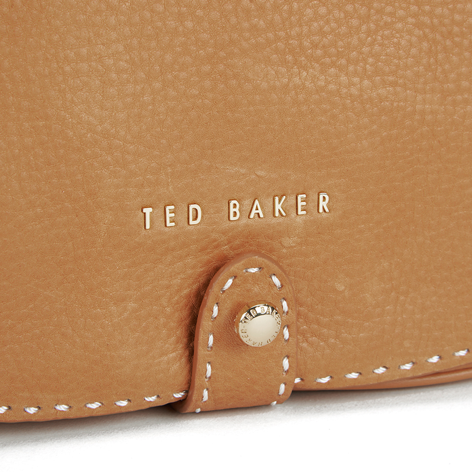 Ted Baker Women's Reagan Stab Stitch Leather Shoulder Bag - Tan