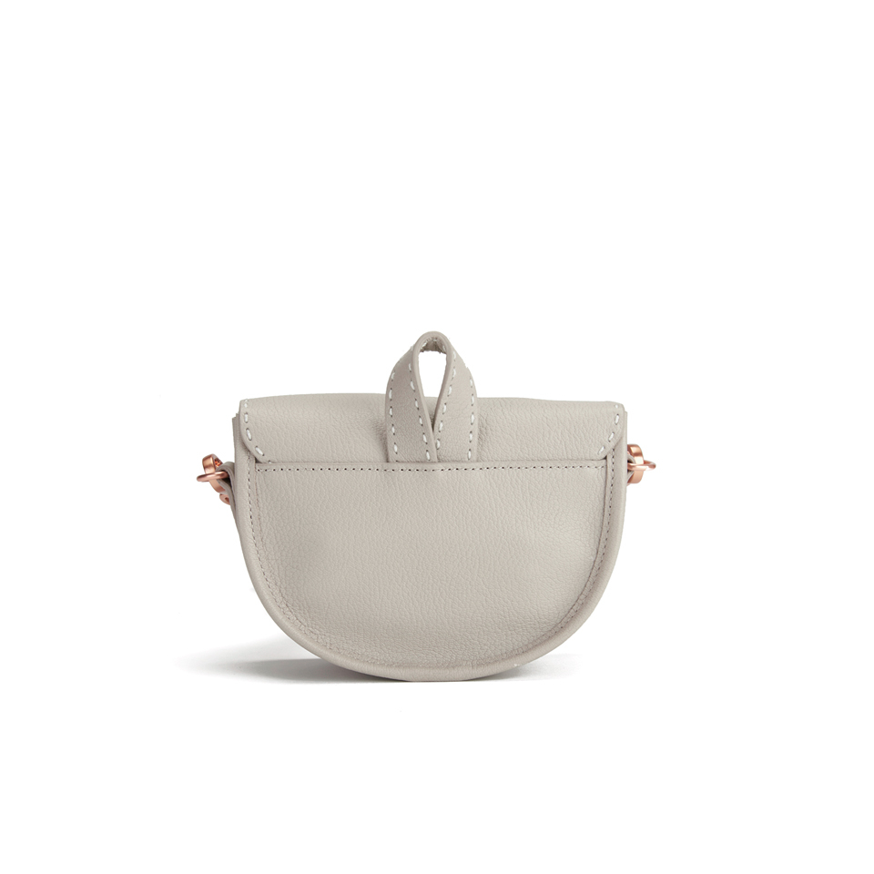 Ted Baker Women's Eliee Stab Stitch Leather Mini Crossbody Bag - Light Grey