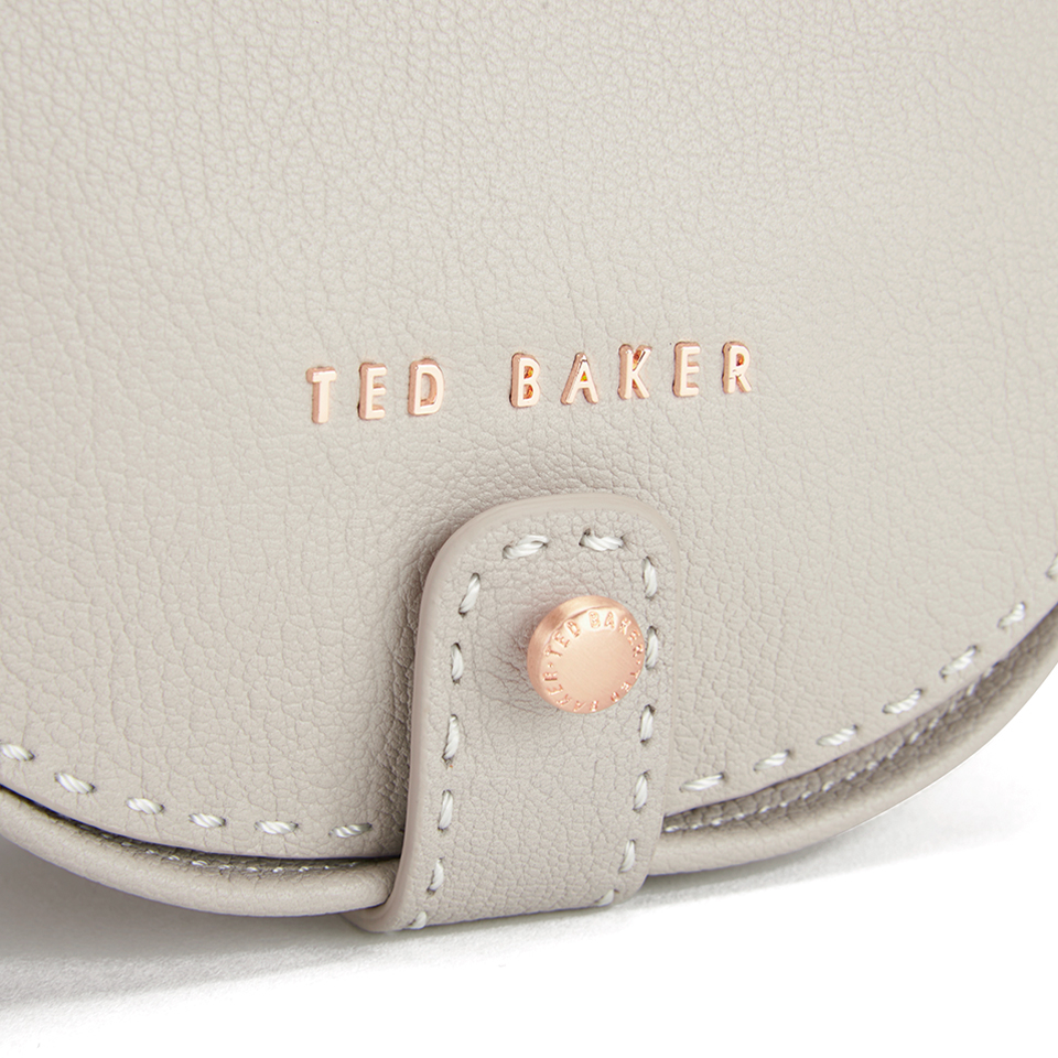 Ted Baker Women's Eliee Stab Stitch Leather Mini Crossbody Bag - Light Grey