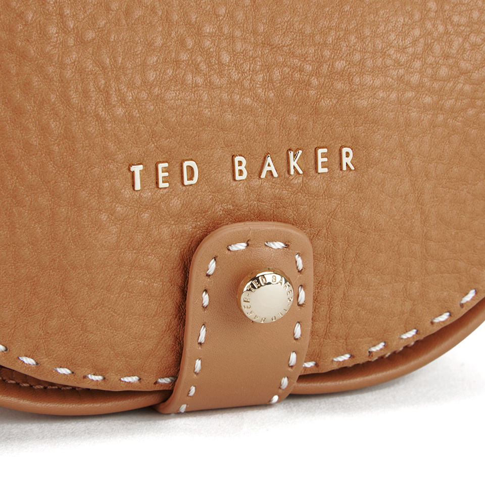 Ted Baker Women's Eliee Stab Stitch Leather Mini Crossbody Bag - Tan
