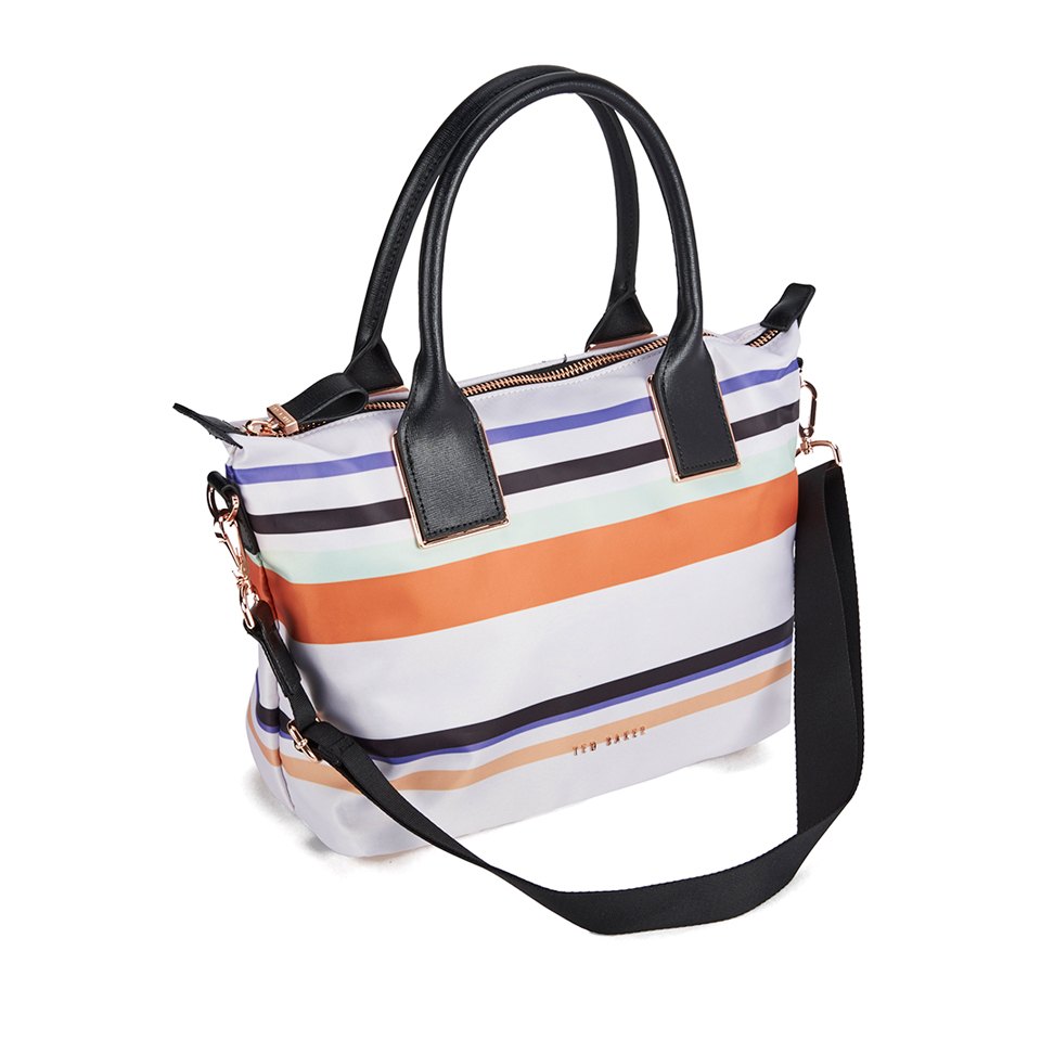 Ted Baker Women's Senley Tribal Stripe Nylon Small Tote Bag - Lilac