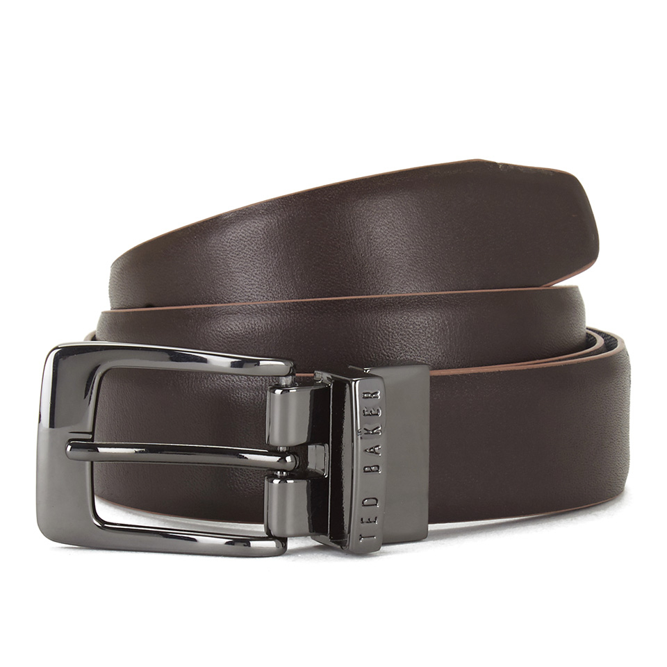 Ted Baker Men's Lizlow Reversible Leather Belt - Chocolate