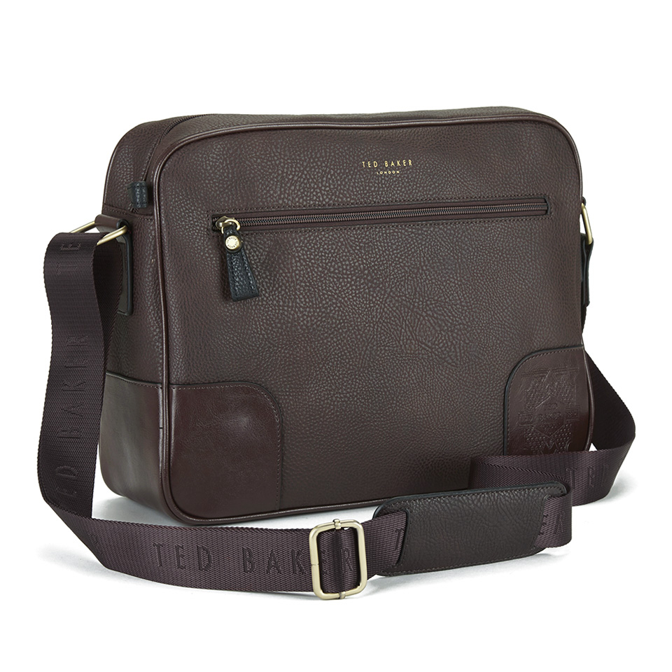 Ted Baker Men's Docdre Embossed Messenger Bag - Chocolate