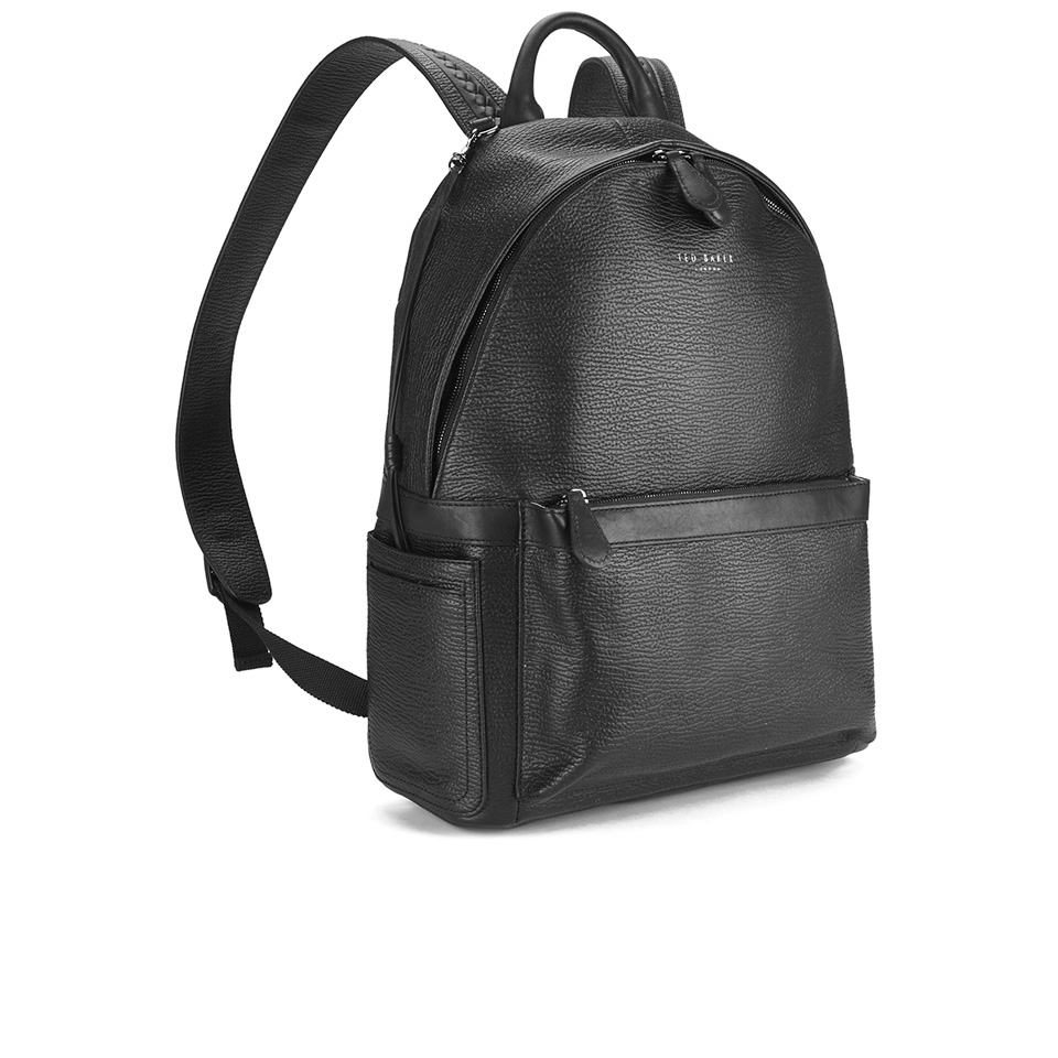 Ted Baker Men's Heyriko Woven Leather Backpack - Black