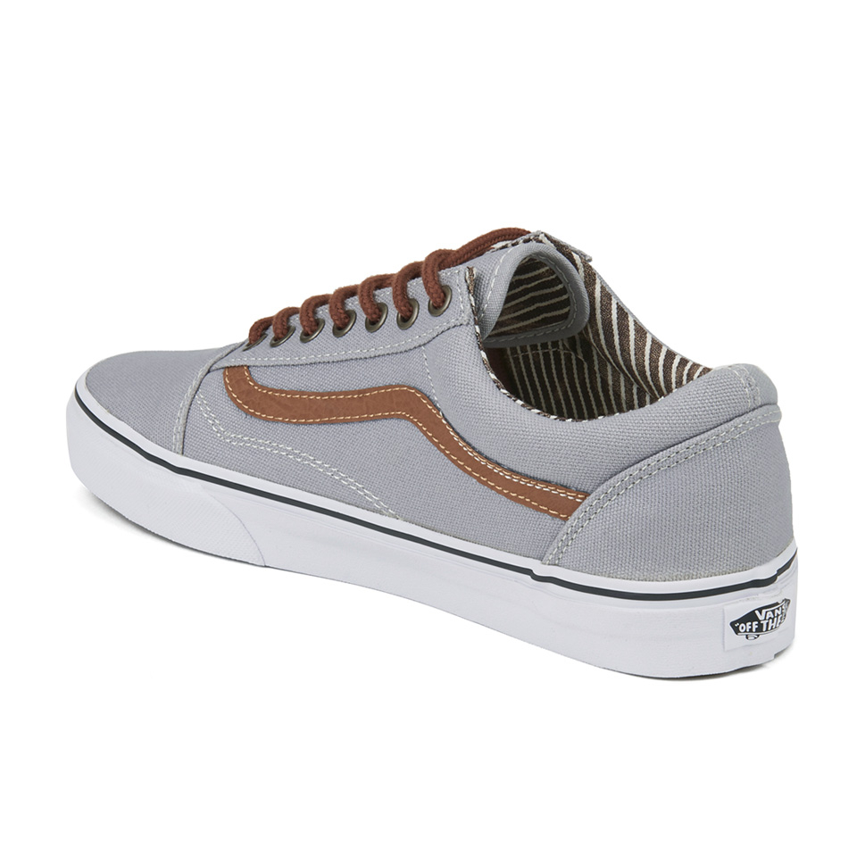 Grey striped vans shop