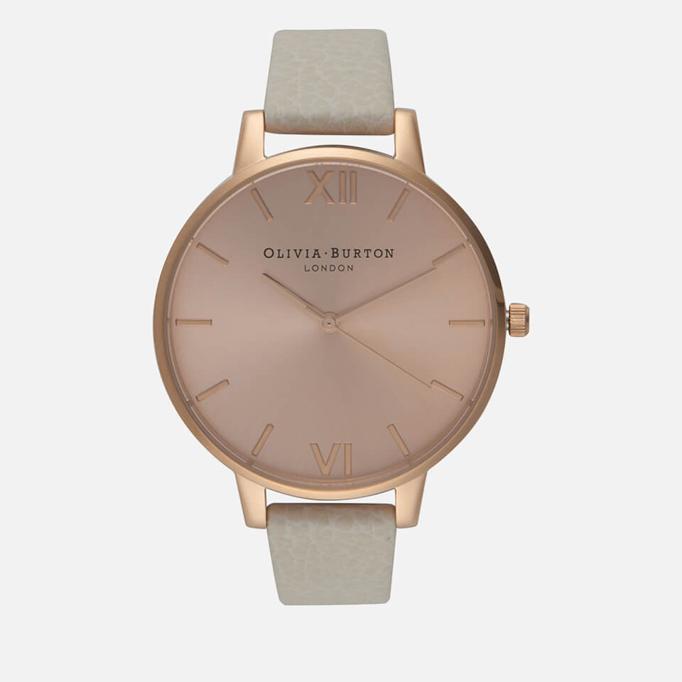 Olivia Burton Women's Big Dial Watch - Mink/Rose Gold