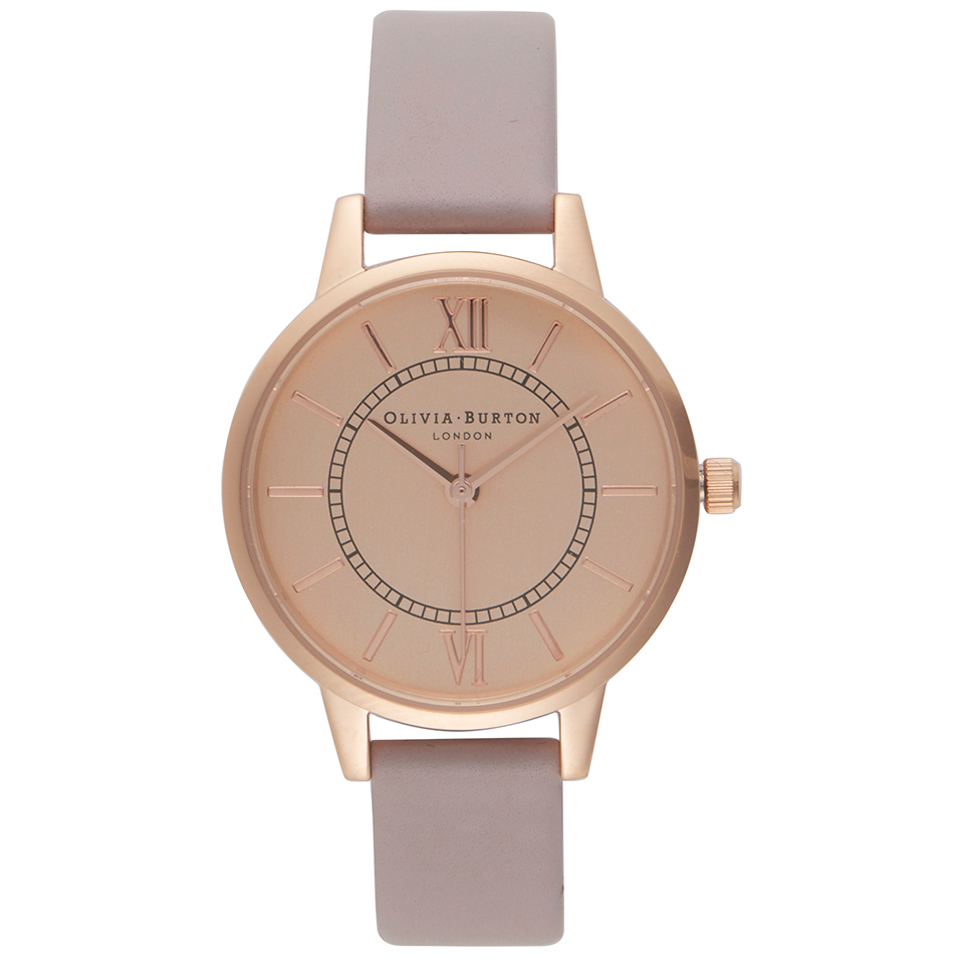 Olivia Burton Women's Wonderland Watch - Grey Lilac/Rose Gold