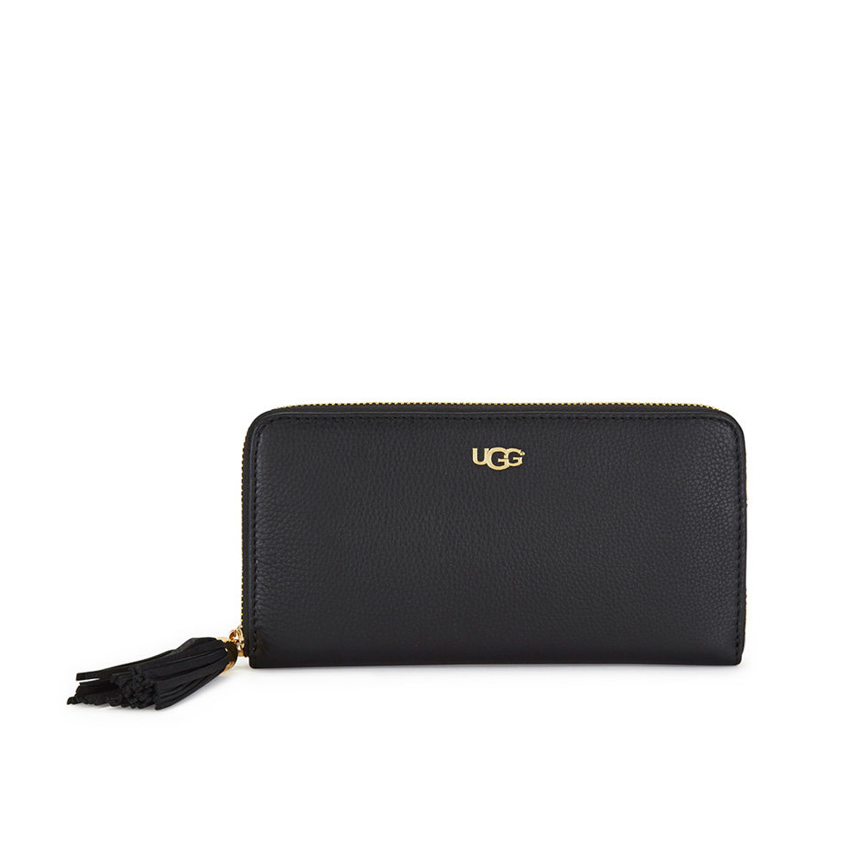 UGG Women's Rae Leather Zip Around Wallet - Black