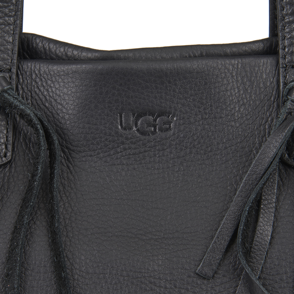 UGG Women's Lea Leather Fringed Tote Bag - Black