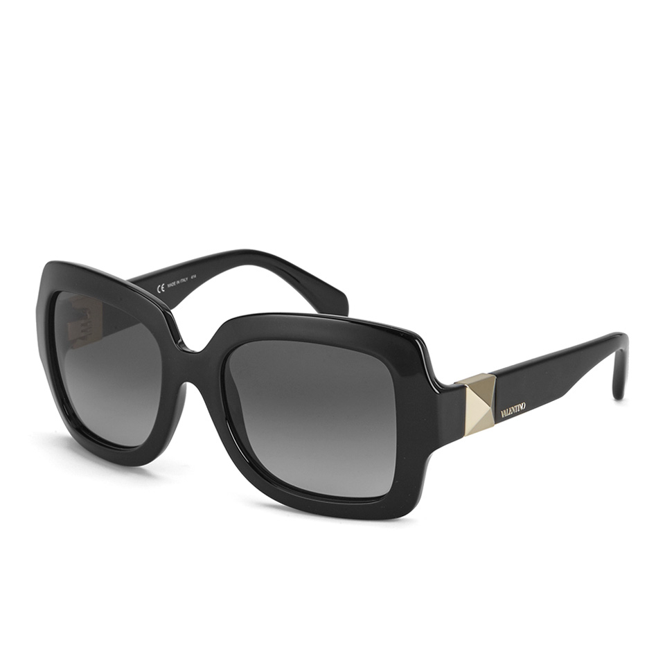 Valentino Women's Rockstud Oversized Square Frame Sunglasses - Black