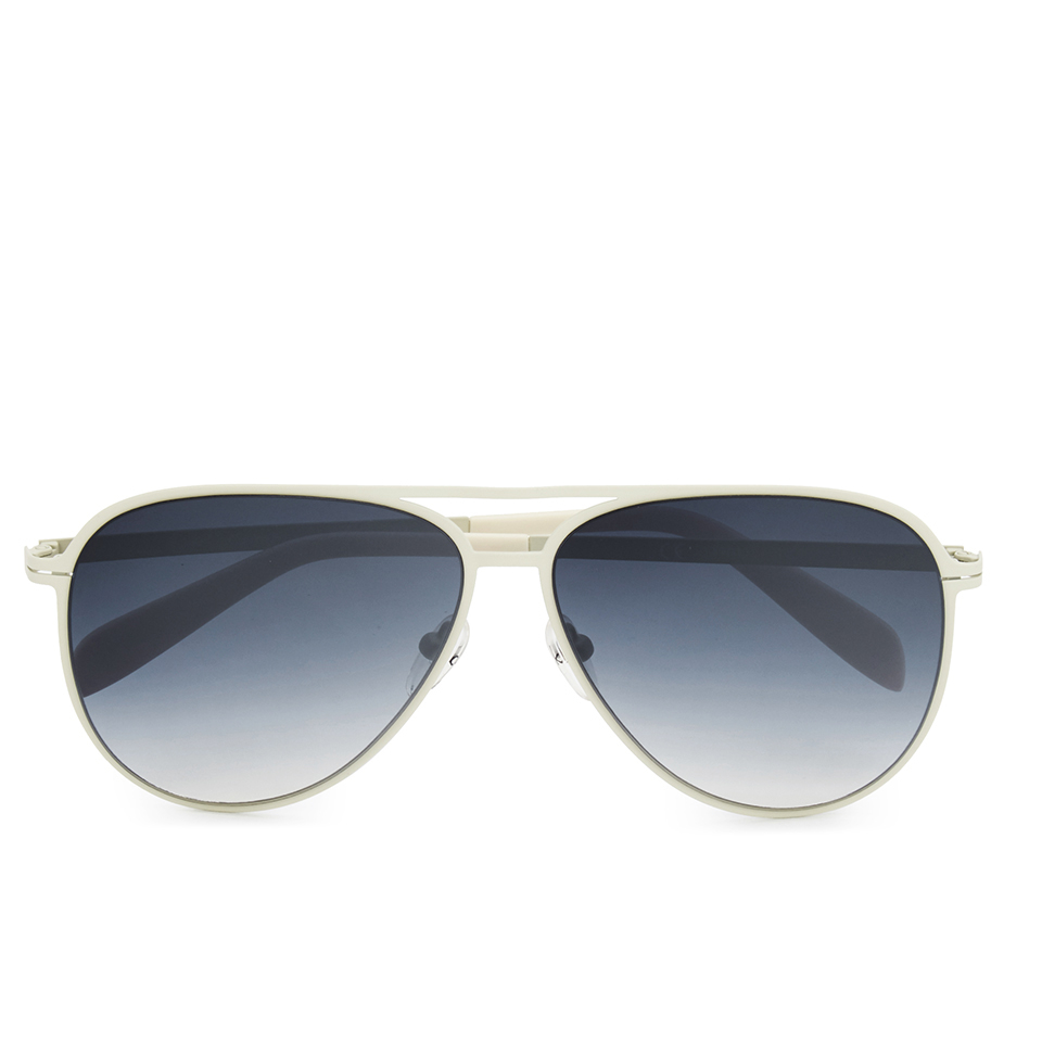 Calvin Klein Platinum Unisex Aviator Sunglasses - Ivory