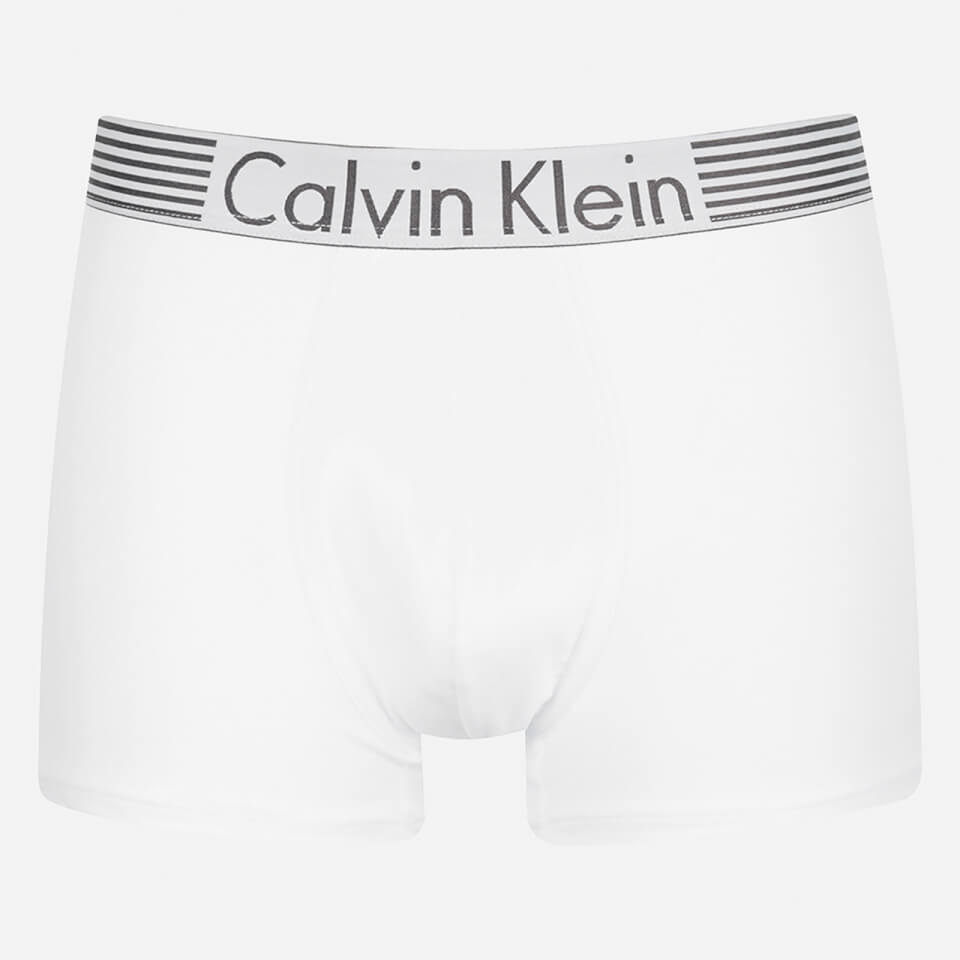 Calvin Klein Men's Iron Strength Cotton Trunk Boxers - White