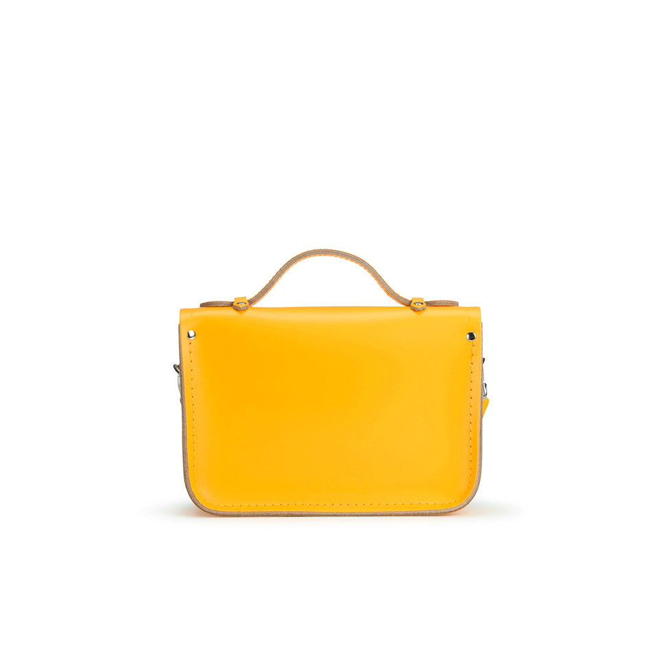 The Cambridge Satchel Company Women's Mini Magnetic Leather Satchel with Branded Hardware - Yellow