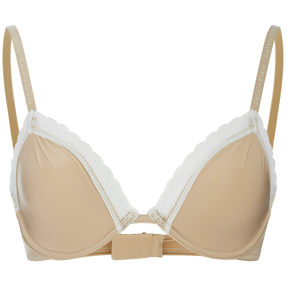 Calvin Klein Women's Signature Unlined Underwired Bra - Illusion/Ivory Lace