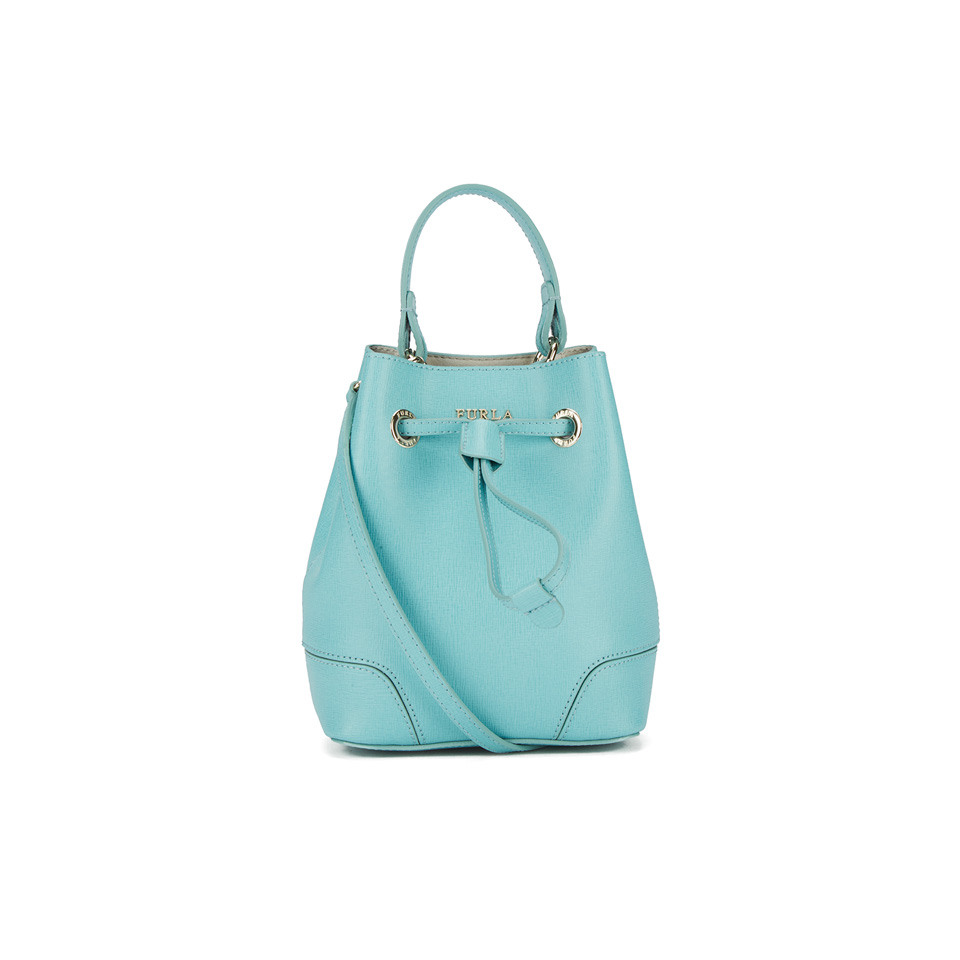 Furla Women's Stacy Mini Drawstring Bucket Bag - Light Blue