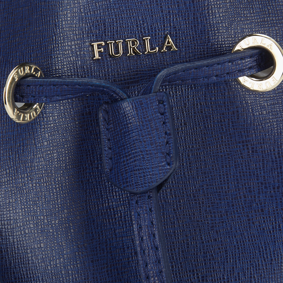 Furla Women's Stacy Mini Drawstring Bucket Bag - Navy