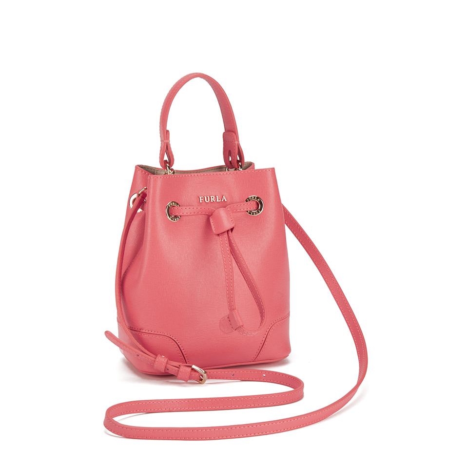 Furla Women's Stacy Mini Drawstring Bucket Bag - Coral