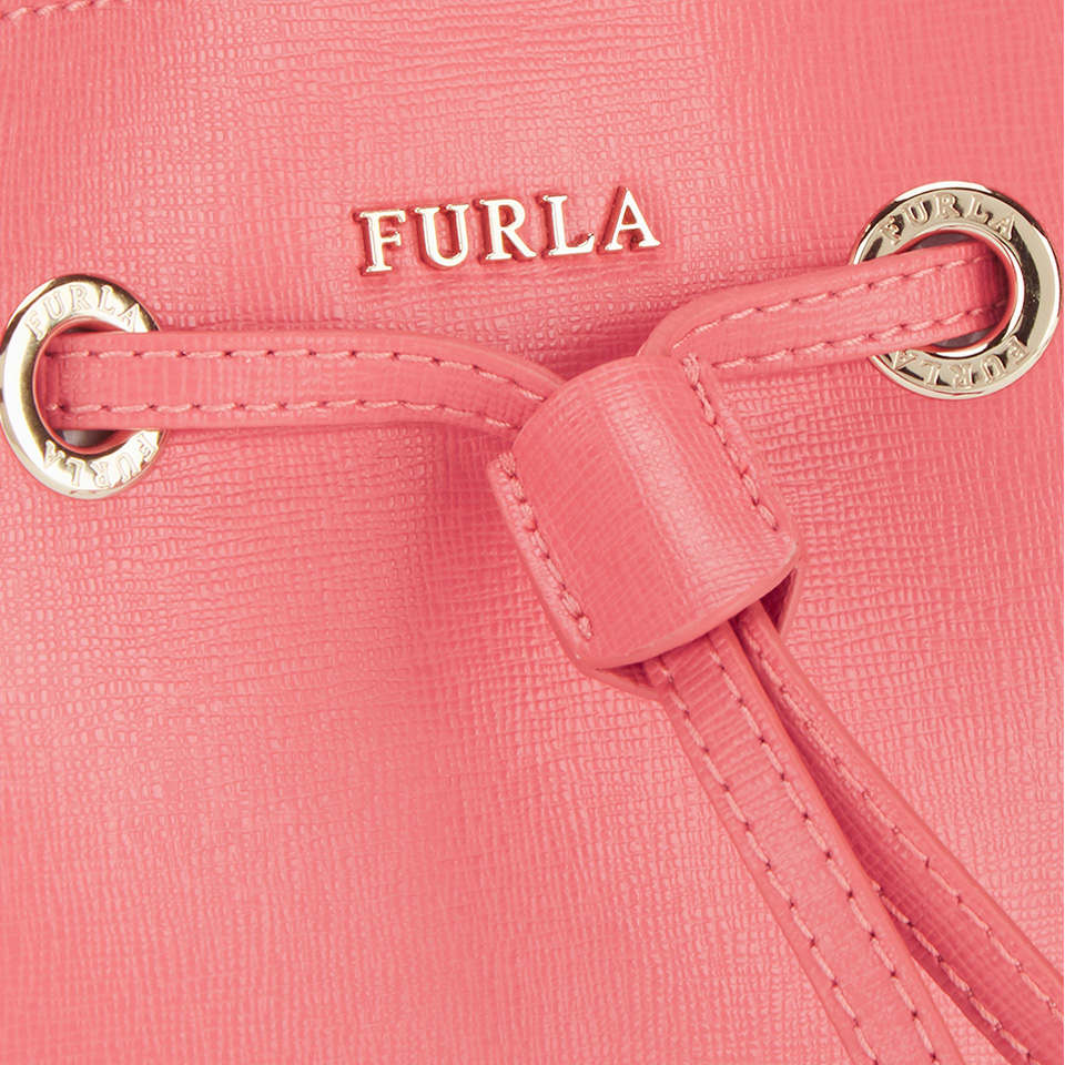 Furla Women s Stacy Mini Drawstring Bucket Bag Coral