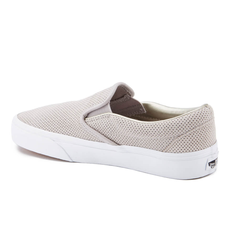 Vans perforated clearance suede slip on