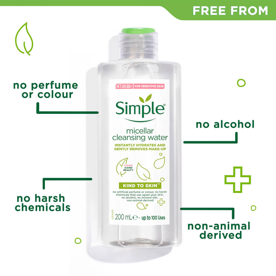 Simple Kind to Skin Face Cleanser Micellar Water 200ml