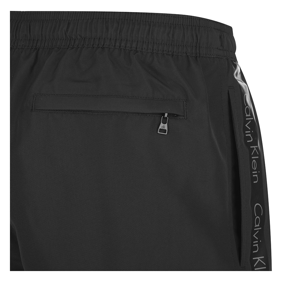 Calvin Klein Men's CK One Logo Tape Swim Shorts - Black