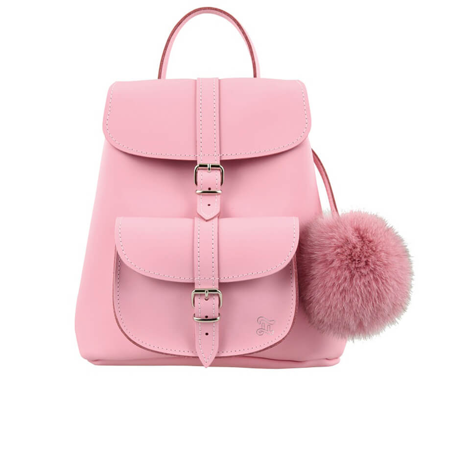 Grafea Women's Belle Fur Pom Backpack - Pink