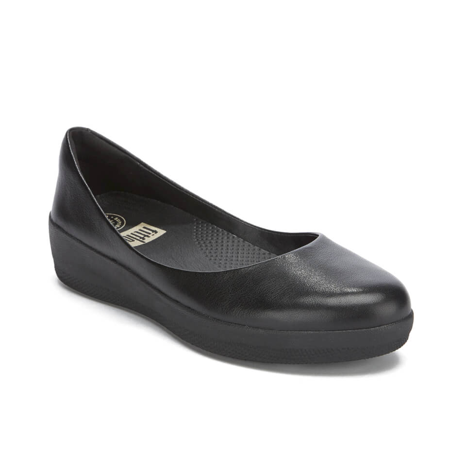 FitFlop Women s Superballerina Leather Pumps All Black Allsole