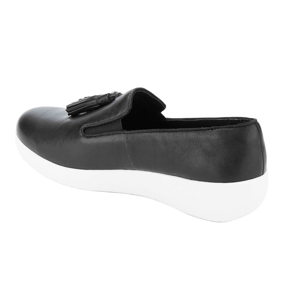 【fitflop】 (W) Leather Tassel Superskate FitFlop Women's Superskate Leather Tassel Sneaker Loafers