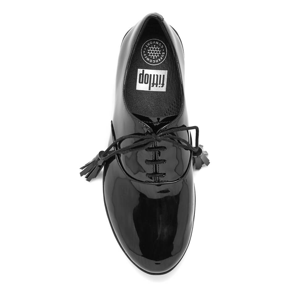 Fitflop black patent shoes online