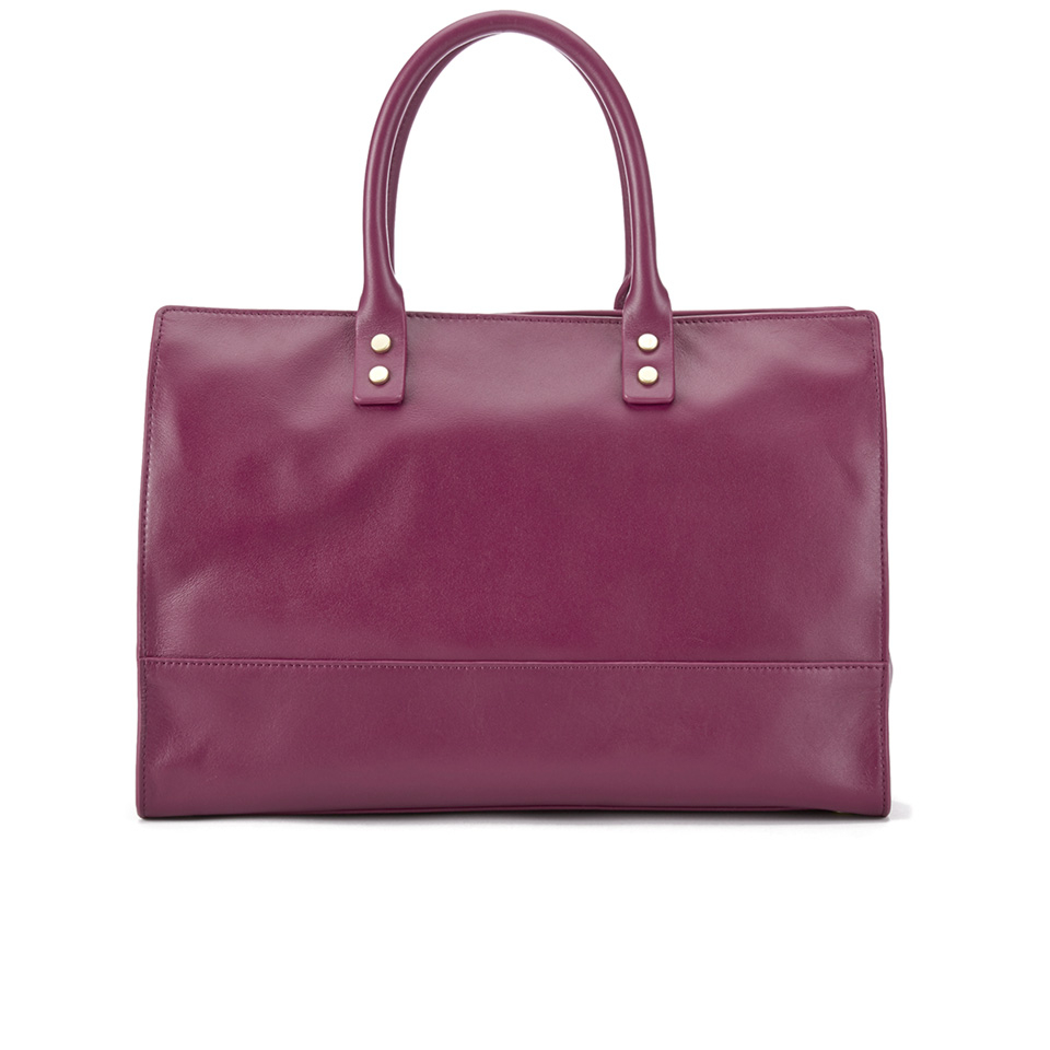 Lulu Guinness Women's Daphne Medium Smooth Leather Tote - Cassis