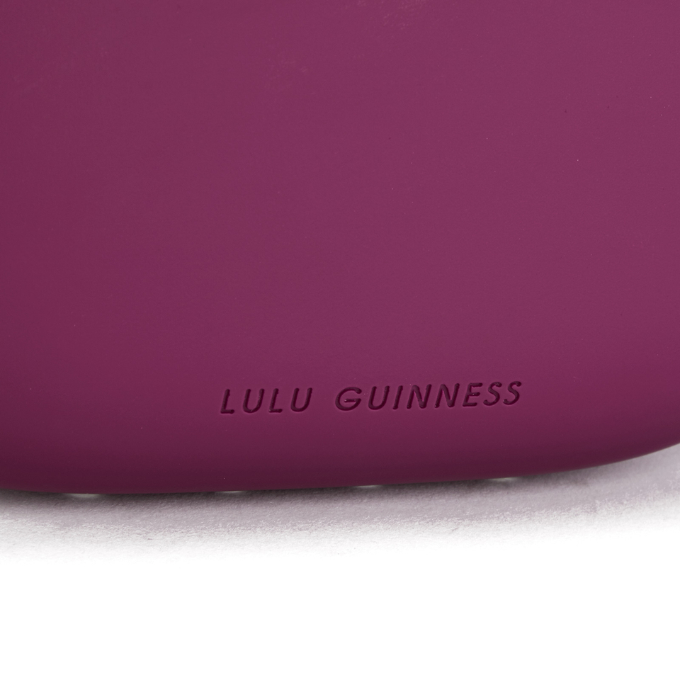 Lulu Guinness Women's Powder Coated Lips Clutch - Cassis