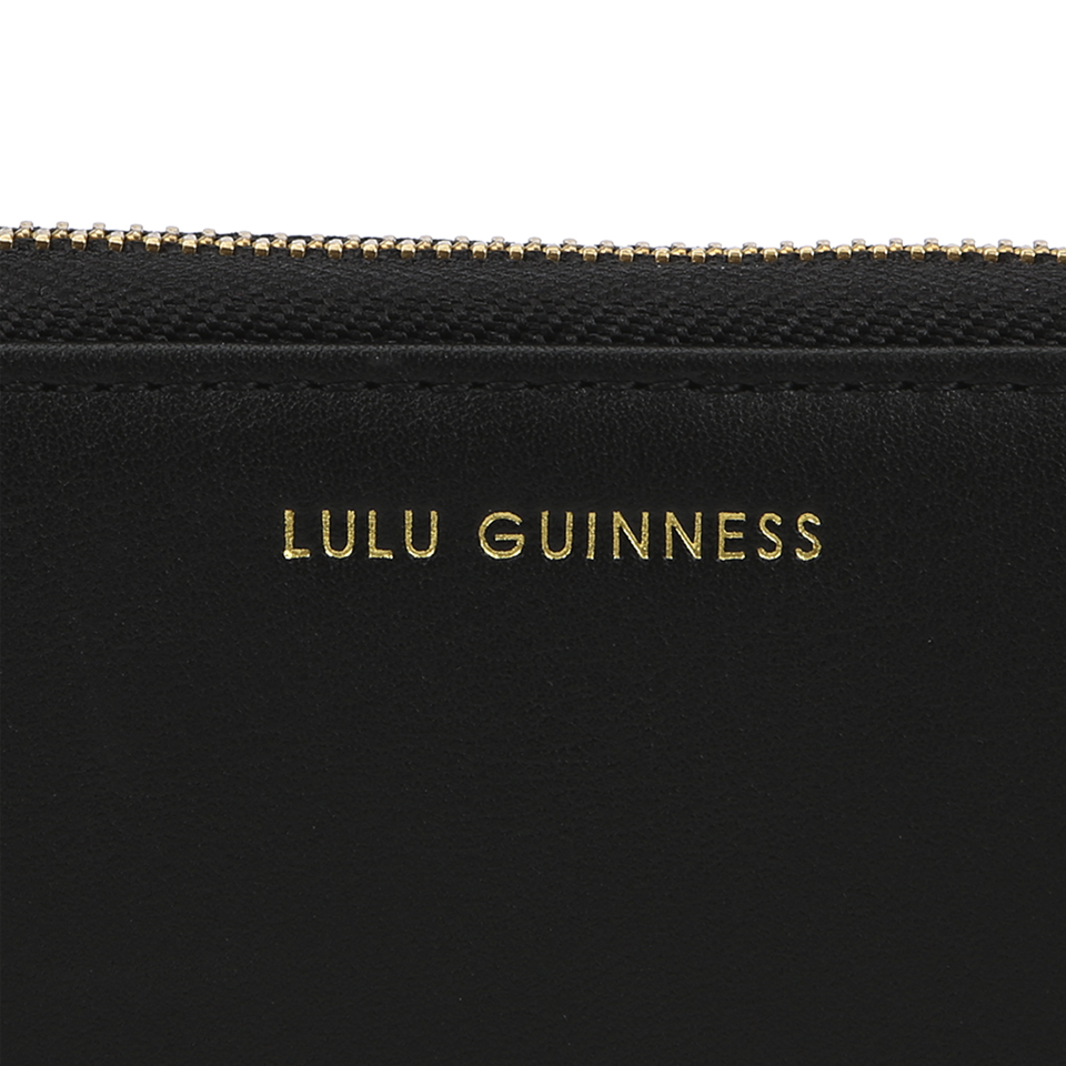 Lulu Guinness Women's Small Zip Around Wallet - Black