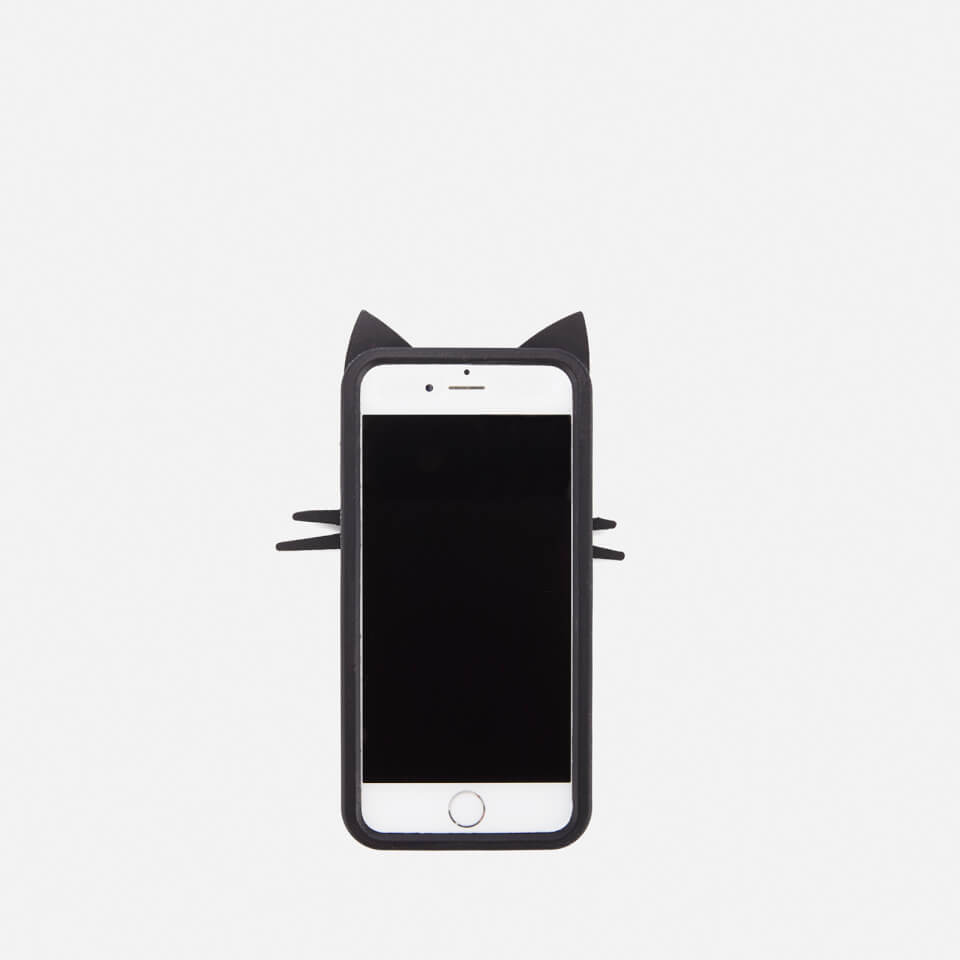 Lulu Guinness Women's Kooky Cat Stripe iPhone 6 Case - Black/White