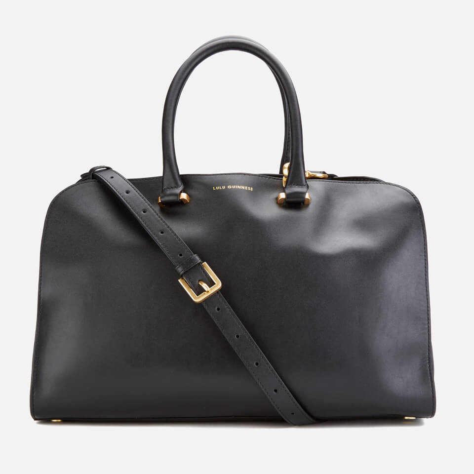 Lulu Guinness Women's Vivienne Medium Smooth Leather Tote Bag - Black