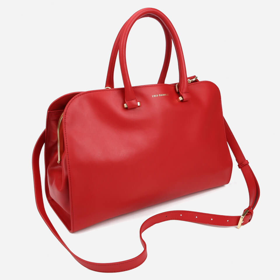 Lulu Guinness Women's Vivienne Medium Smooth Leather Tote Bag - Red