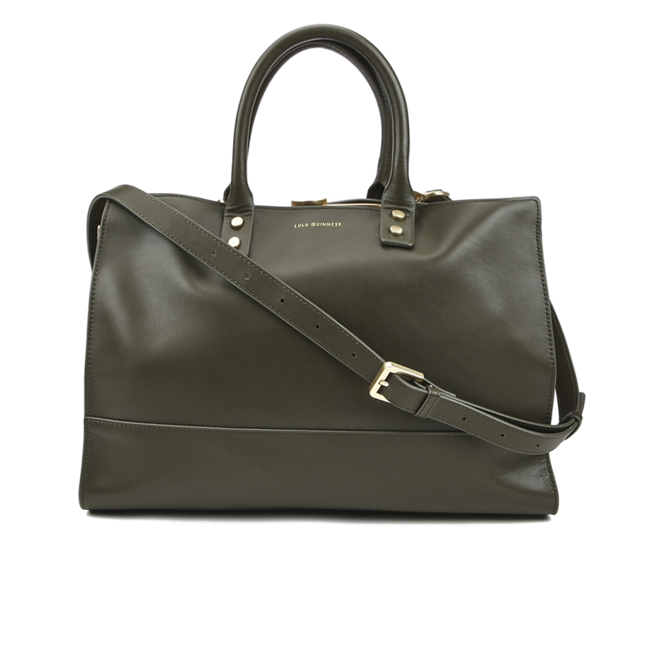 Lulu Guinness Women's Daphne Medium Smooth Leather Tote - Dark Sage